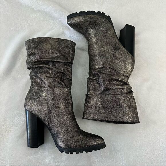Katy Perry The Raina  Gunmetal Mid Calf Boot Size 9 - Picture 3 of 15